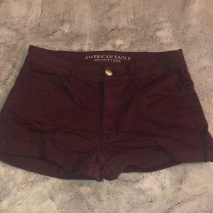 Maroon American Eagle shorts
